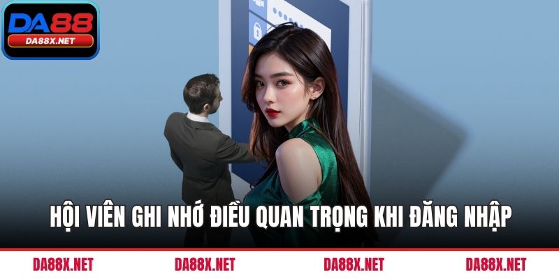 Hội viên ghi nhớ điều quan trọng khi đăng nhập